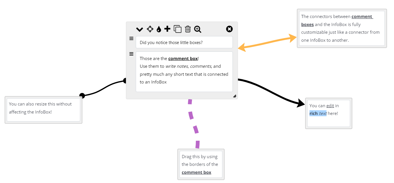 comment box connector