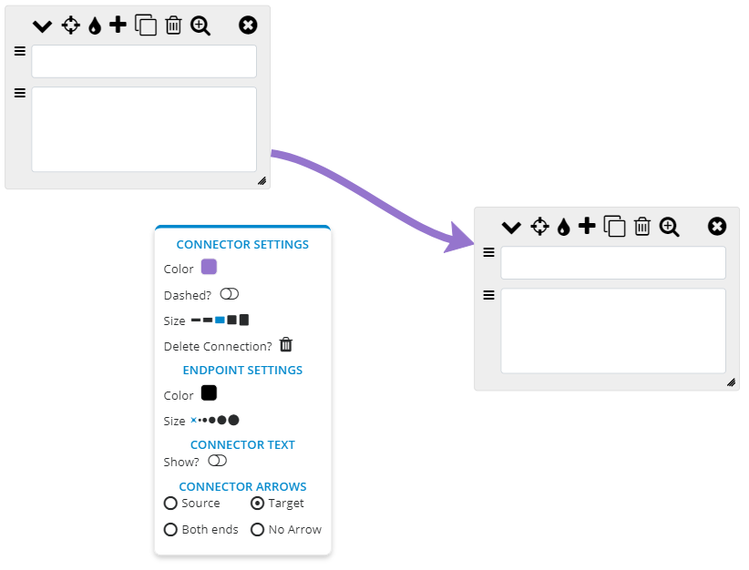 mindmap connection menu