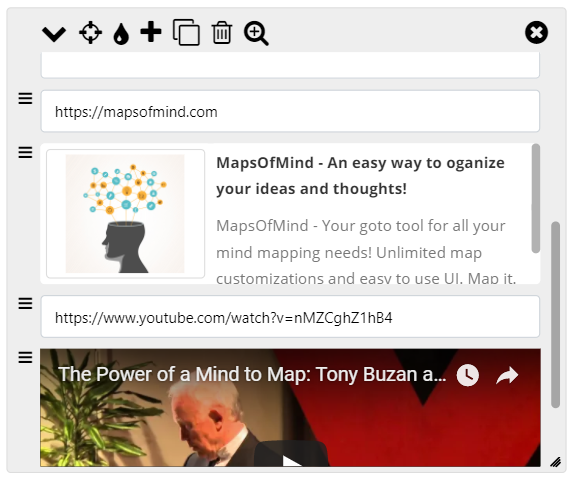 mindmap website boxes example 1